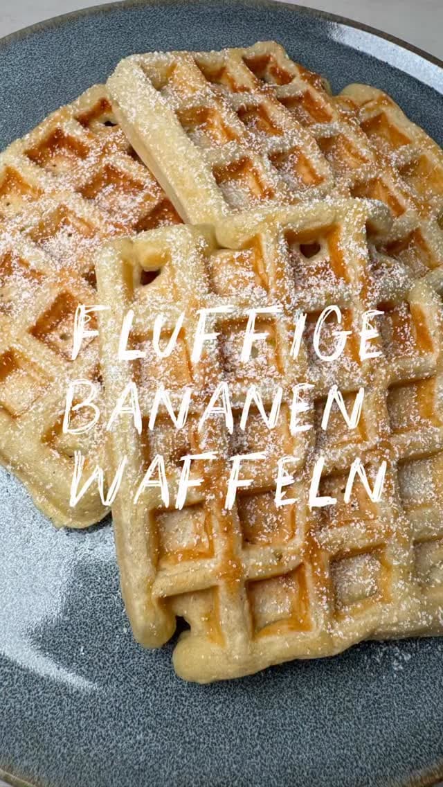 Fluffige Bananenwaffeln