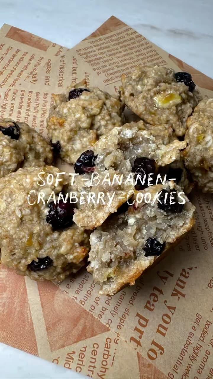 Soft-Bananen-Cranberry-Cookies