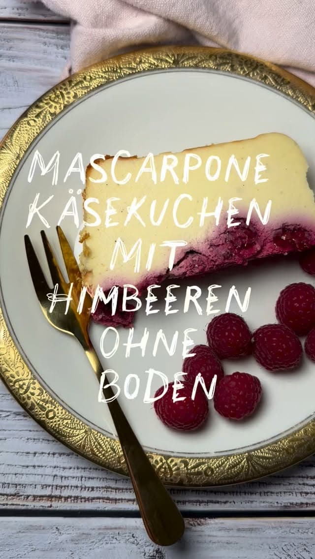Himbeer-Käsekuchen ohne Boden
