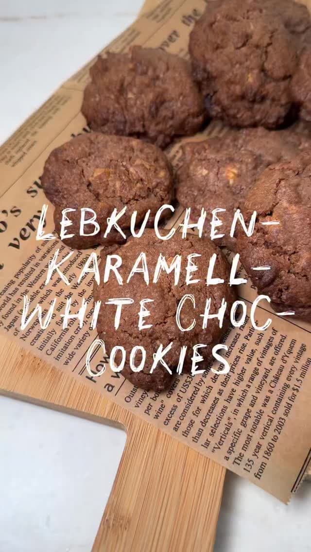 ✨ Lebkuchen-Karamell-White-Choc-Cookies