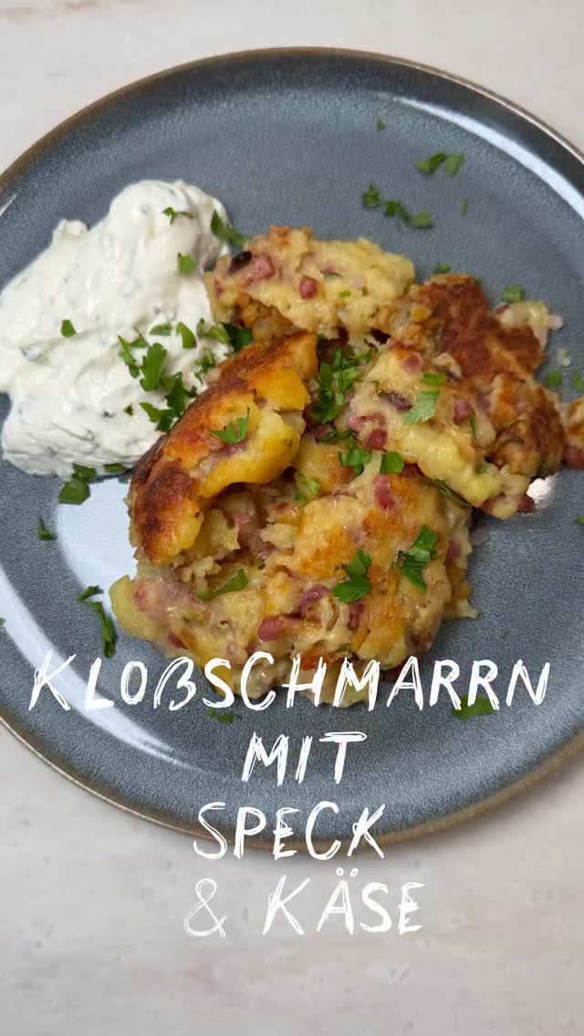 Kloßschmarrn mit Speck und Käse