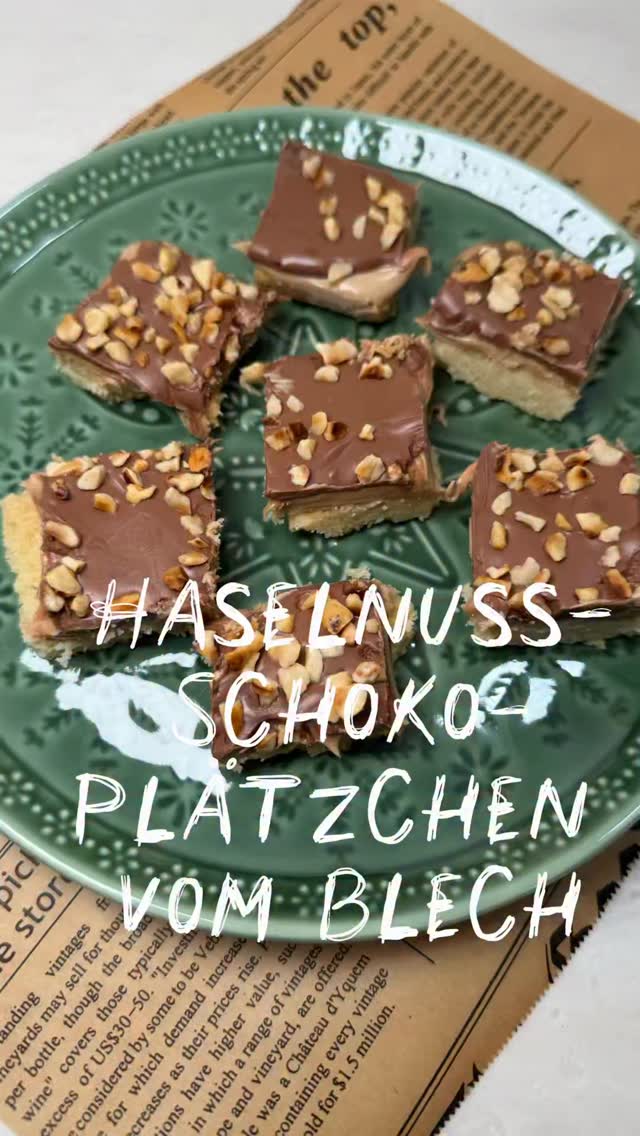 Haselnuss-Schoko-Plätzchen vom Blech
