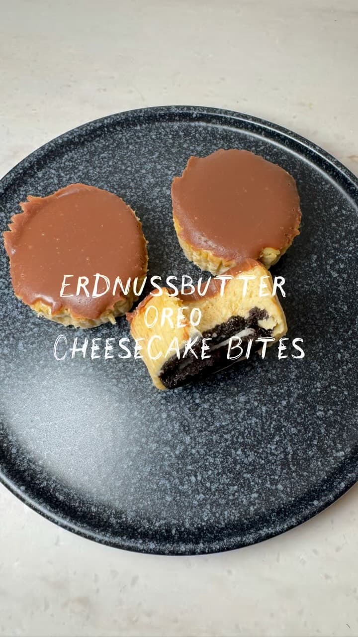 Erdnussbutter Oreo Cheesecake Bites