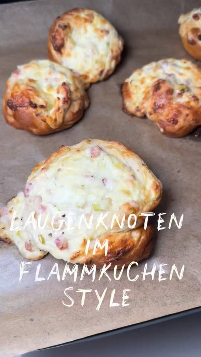 🥨 Laugenknoten im Flammkuchen-Style