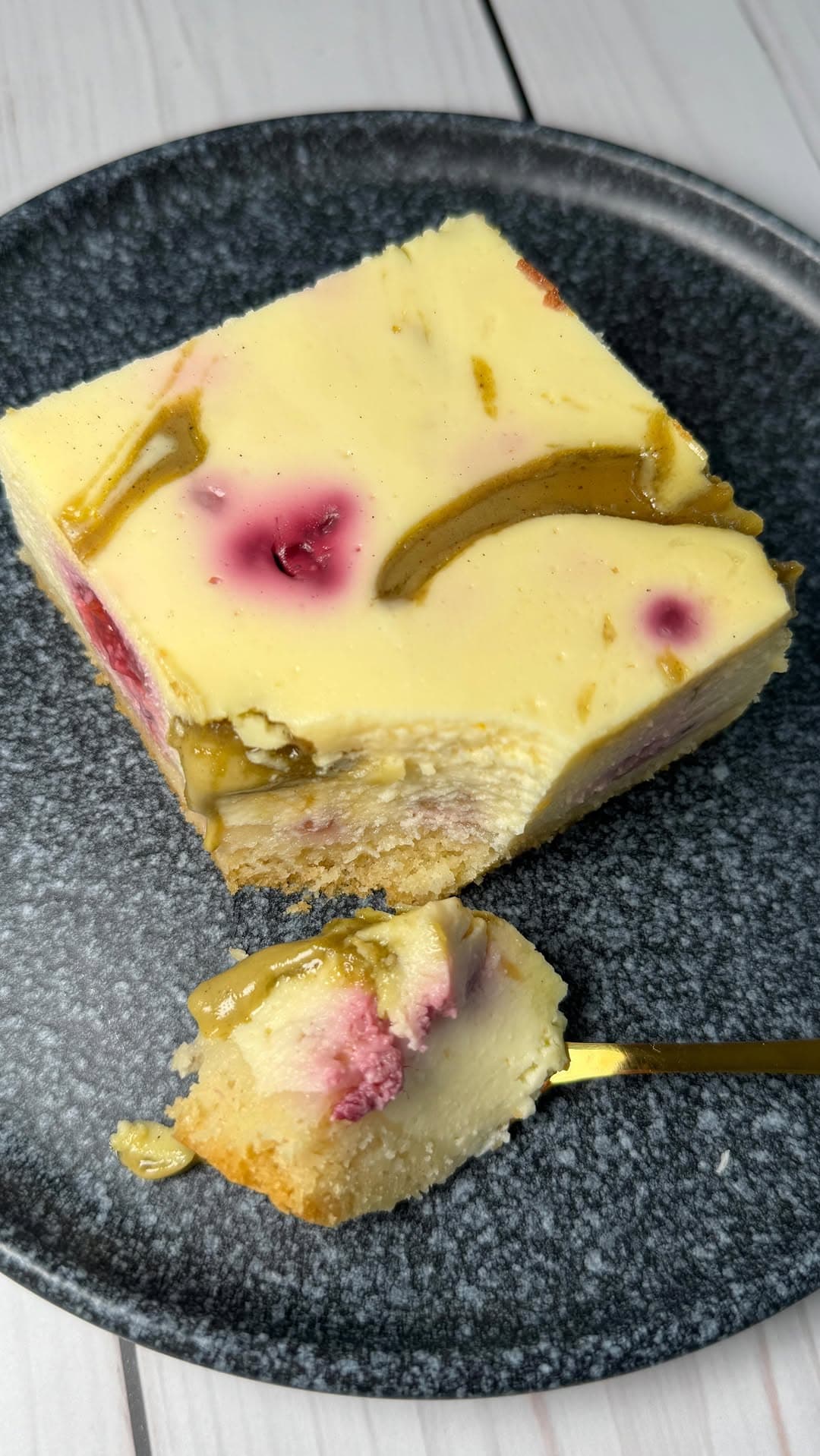 Himbeer-Pistazien-Cheesecake vom Blech