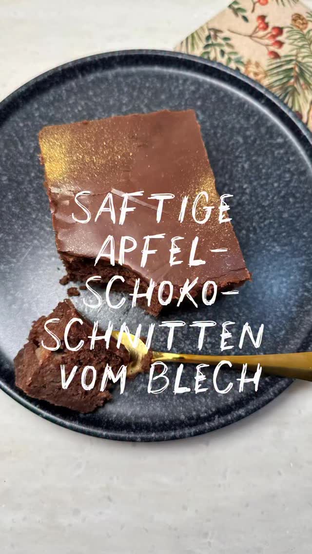 🍫 Saftige Apfel-Schoko-Schnitten vom Blech