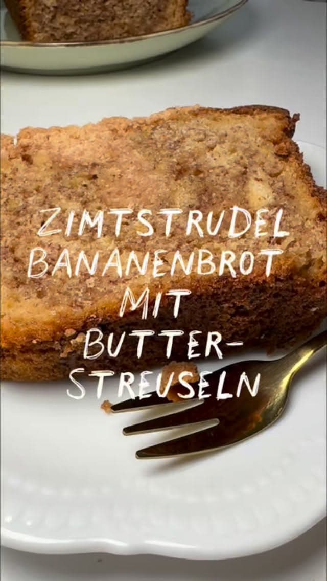 Zimtswirl-Bananenbrot mit Butterstreuseln