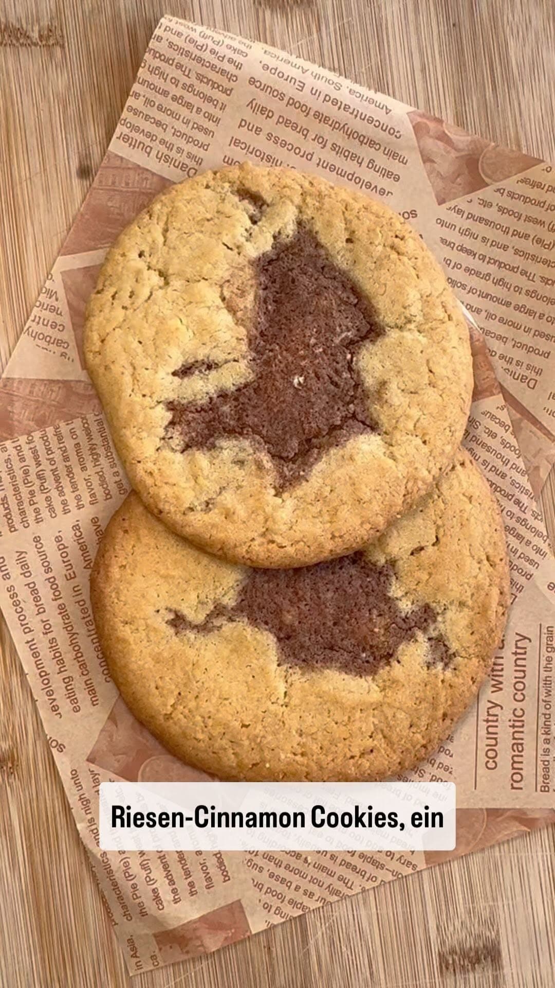 Riesen-Cinnamon-Cookies: Der pure Zimtschnecken-Genuss in Keksform!