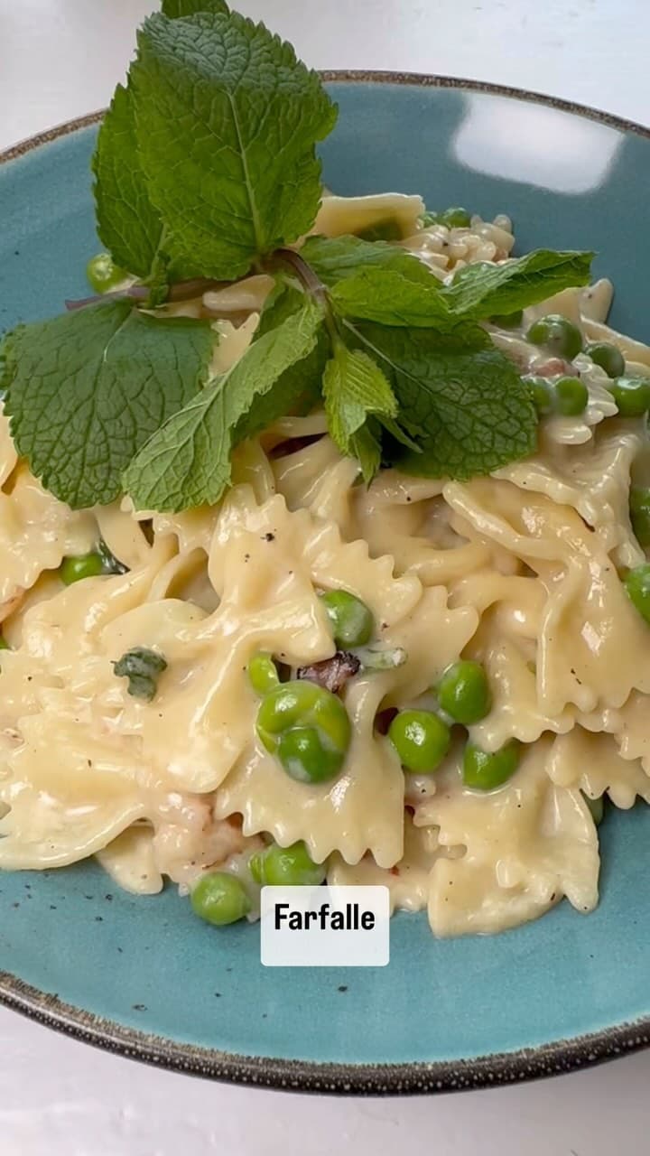 Farfalle alla Menta e Pancetta
