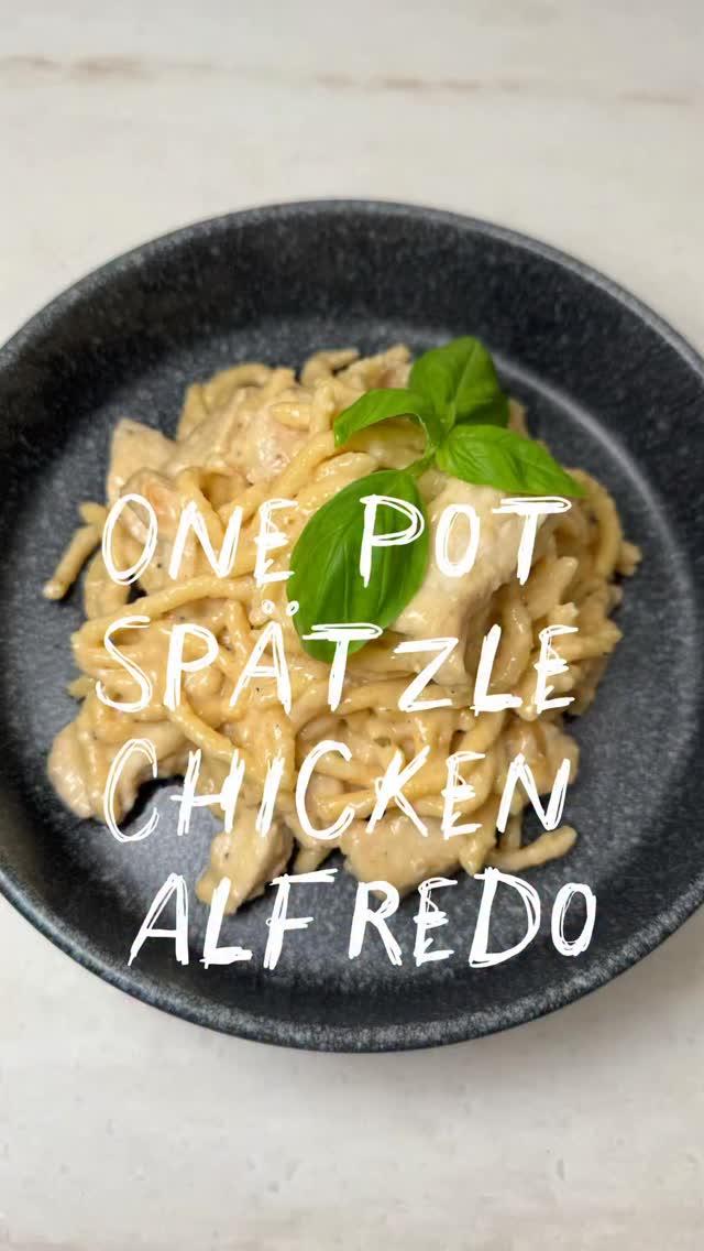 One Pot Spätzle Chicken Alfredo