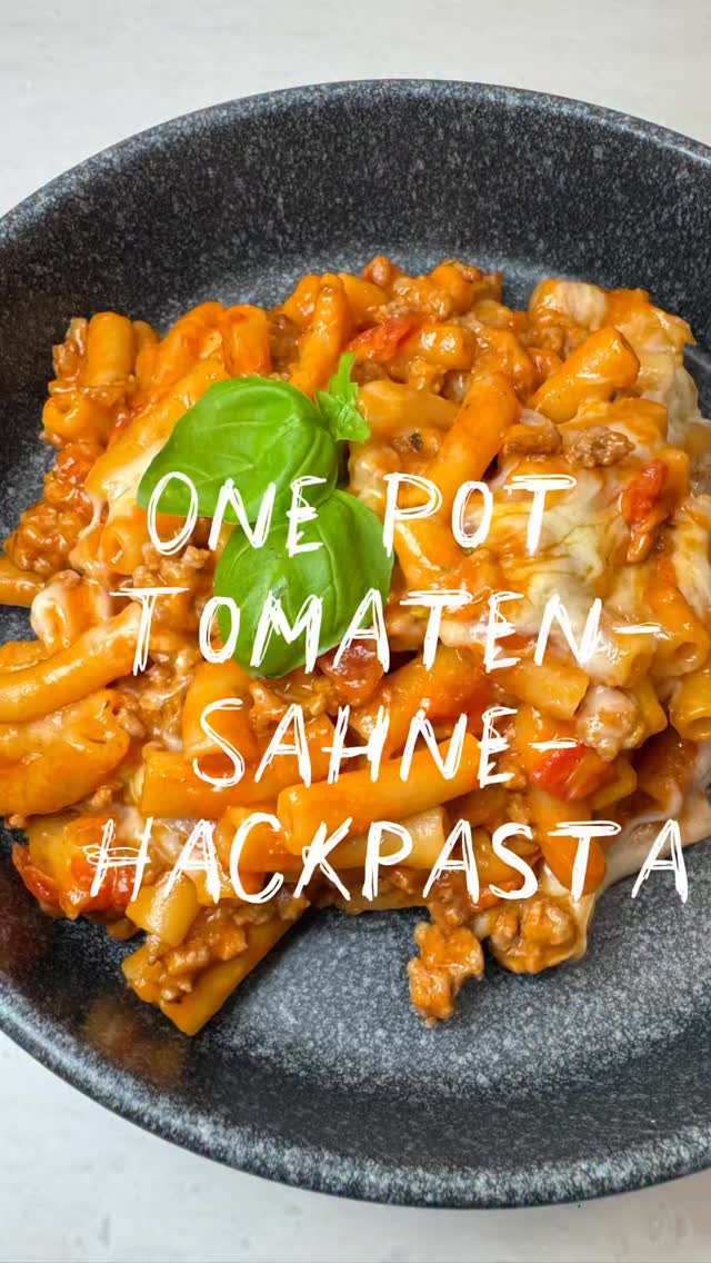 🧡 One Pot Tomaten-Sahne-Hackpasta