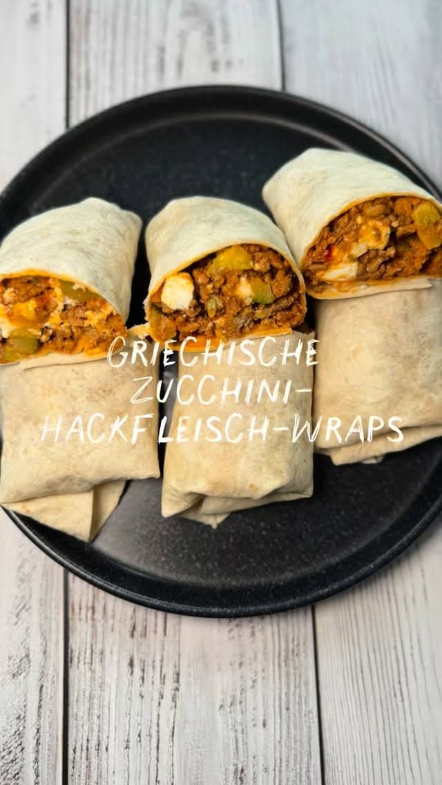 Griechische Zucchini-Hackfleisch-Wraps