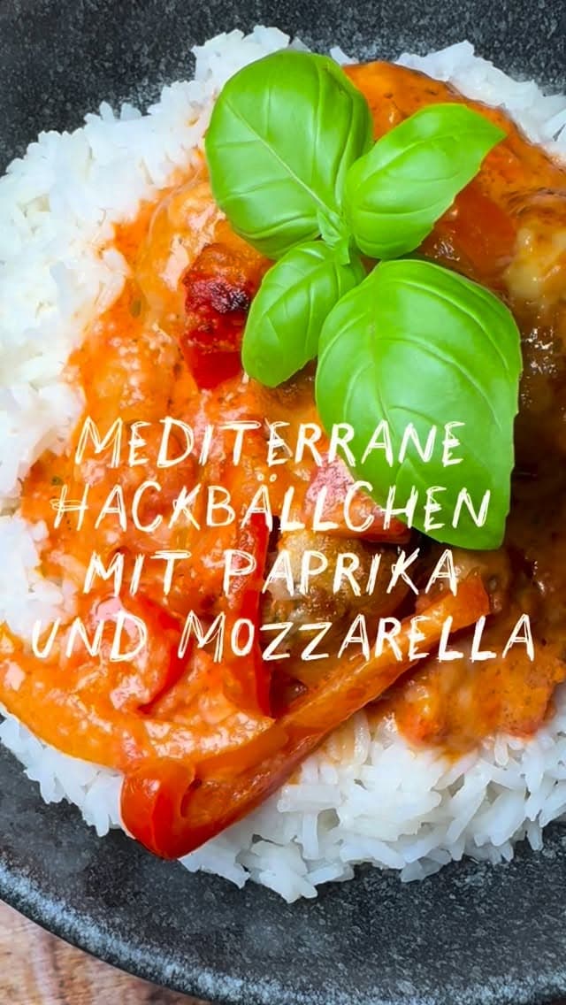 🍅 Mediterrane Hackbällchen mit Paprika und Mozzarella