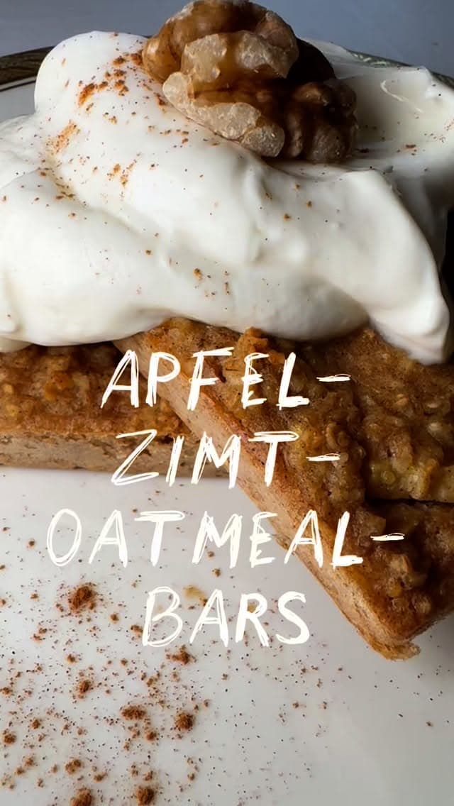 Apfel-Zimt-Oatmeal-Bars