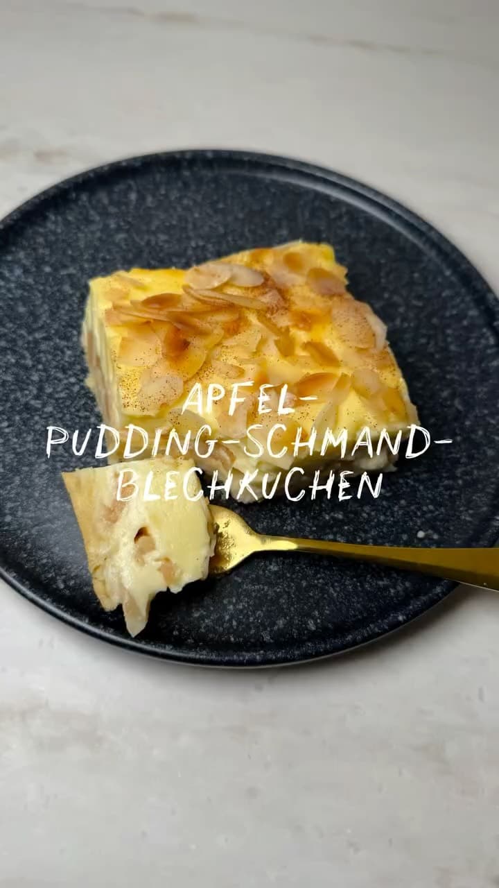 🍎Apfel-Pudding-Schmand-Blechkuchen