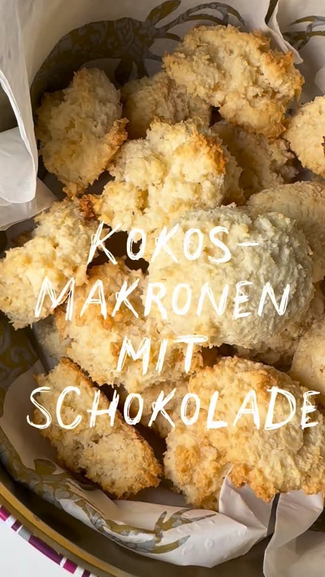 Kokos-Makronen mit Schokolade