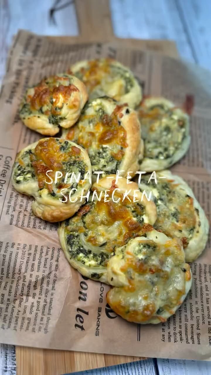 Spinat-Feta-Schnecken
