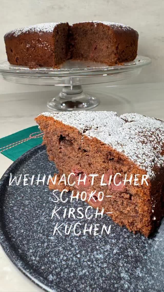 ❄️Weihnachtlicher Schoko-Kirsch-Kuchen
