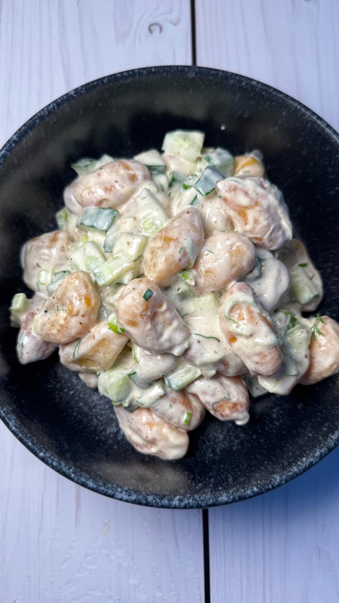 Crispy Gnocchi Gurken Salat