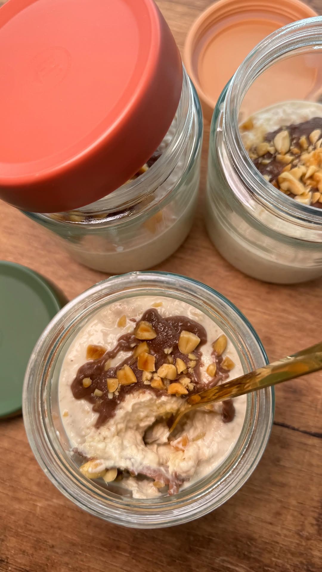 Bananen Peanut Overnight Oats