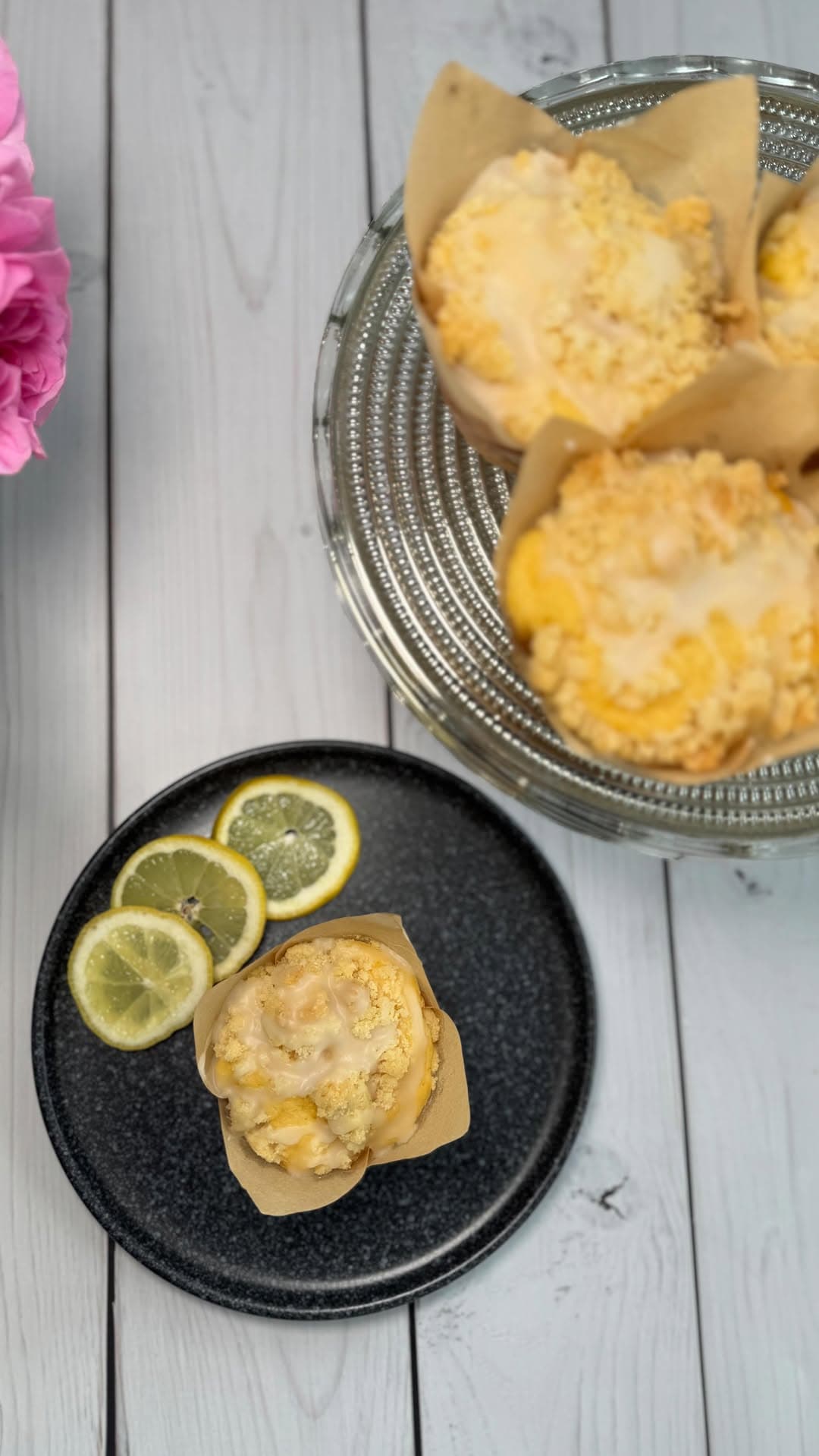 Zitronen Joghurt Muffins mit Streuseln