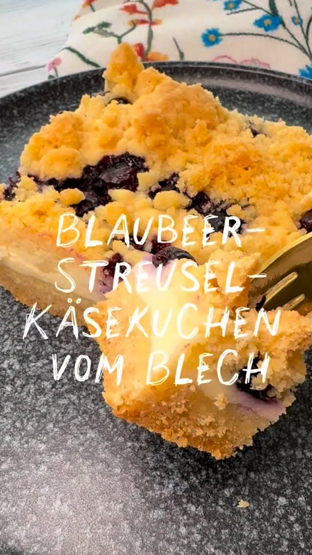 Blaubeer-Streusel-Käsekuchen vom Blech
